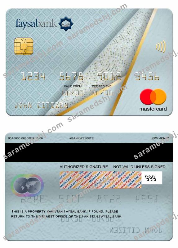 Pakistan Faysal bank mastercard